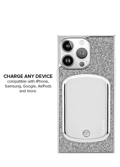 FLAUNT Silver MagSafe Battery Pack (Works with MagSafe Cases Only) FLAUNT Silver MagSafe Battery Pack (Works with MagSafe Cases Only)