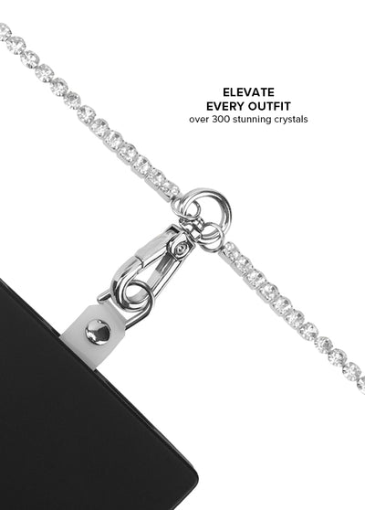 Silver Tennis Chain Phone Crossbody