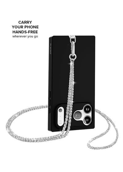 Silver Tennis Chain Phone Crossbody