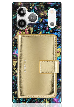 Gold Faux Leather MagSafe Wallet (Works with MagSafe Cases Only)