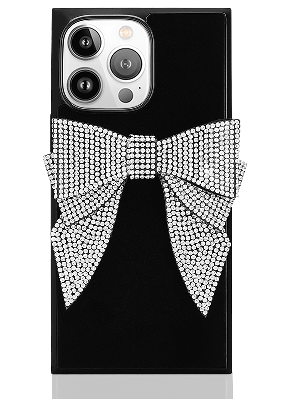 Elite Collection - SQUARE® Black Velvet Bow Brilliance iPhone Case (Not MagSafe Compatible)
