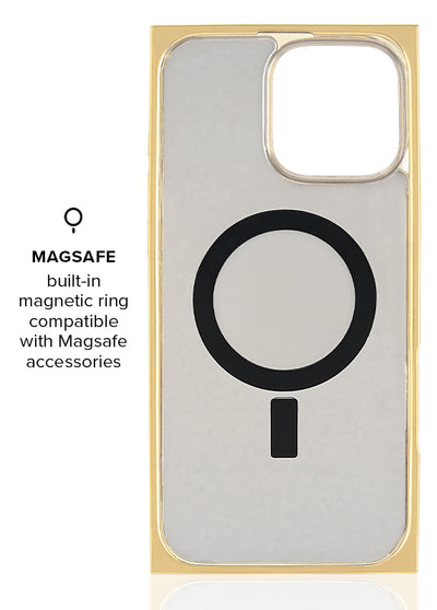 Gold Crystal Elegance SQUARE iPhone Case #iPhone 15 Pro Max + MagSafe,iPhone 15 Pro + MagSafe,iPhone 14 Pro Max + MagSafe,iPhone 14 Pro + MagSafe,iPhone 13 Pro Max + MagSafe,iPhone 13 Pro + MagSafe
