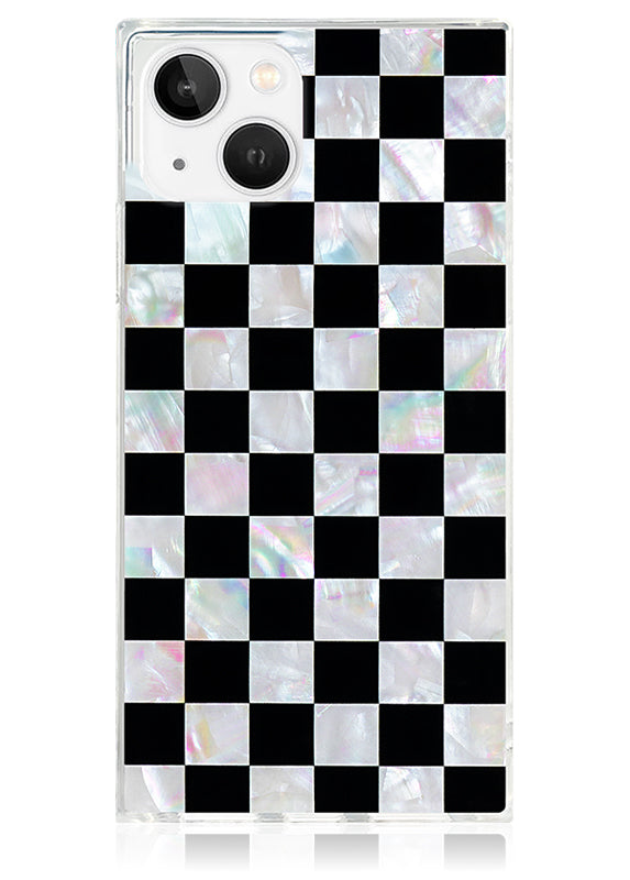 SQUARE® Checkered Mother of Pearl iPhone Case