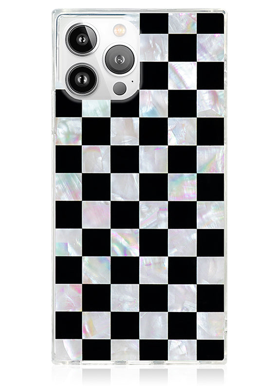 SQUARE® Checkered Mother of Pearl iPhone Case