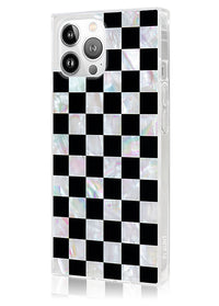 ["Checkered", "Mother", "of", "Pearl", "SQUARE", "iPhone", "Case", "#iPhone", "14", "Pro"]