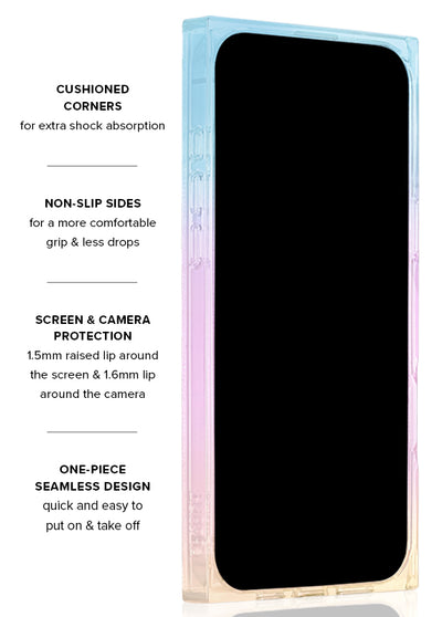 Iridescent Crystal Elegance SQUARE iPhone Case #iPhone 16e/14/13 + MagSafe,iPhone 16e/15/14/13 + MagSafe