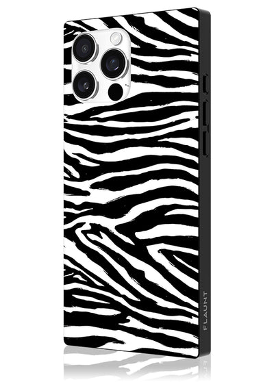 Zebra SQUARE iPhone Case #iPhone 15 Pro Max + MagSafe,iPhone 15 Pro + MagSafe