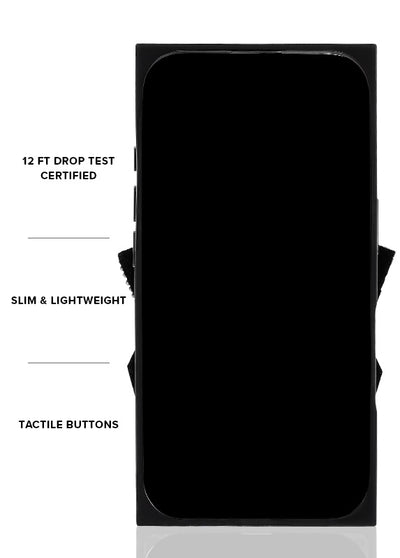 Black Velvet Bow Brilliance SQUARE iPhone Case #iPhone 16e/14/13,iPhone 15,iPhone 15 Plus