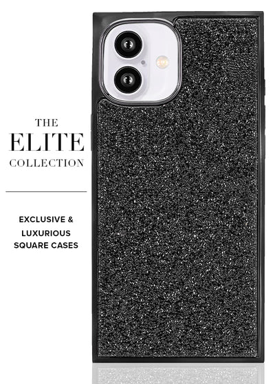 Black Crystal Elegance SQUARE iPhone Case #iPhone 16 + MagSafe,iPhone 16 Plus + MagSafe