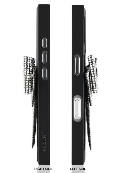 Black Velvet Bow Brilliance SQUARE iPhone Case #iPhone 16 Plus,iPhone 16