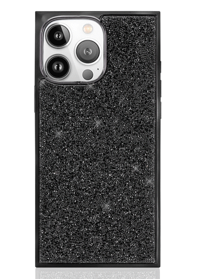 Black Crystal Elegance SQUARE iPhone Case #iPhone 16 Pro Max + MagSafe,iPhone 16 Pro + MagSafe,iPhone 15 Pro Max + MagSafe,iPhone 15 Pro + MagSafe,iPhone 14 Pro Max + MagSafe,iPhone 14 Pro + MagSafe,iPhone 13 Pro Max + MagSafe,iPhone 13 Pro + MagSafe