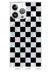 ["Checkered", "Mother", "of", "Pearl", "SQUARE", "iPhone", "Case", "#iPhone", "16", "Pro", "Max", "+", "MagSafe"]
