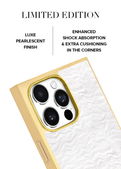 Gilded Pearl Elegance SQUARE iPhone Case #iPhone 16 Pro Max + MagSafe,iPhone 16 Pro + MagSafe