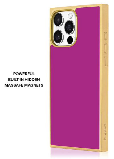 Gilded Fuchsia SQUARE iPhone Case #iPhone 16 Pro Max + MagSafe,iPhone 16 Pro + MagSafe