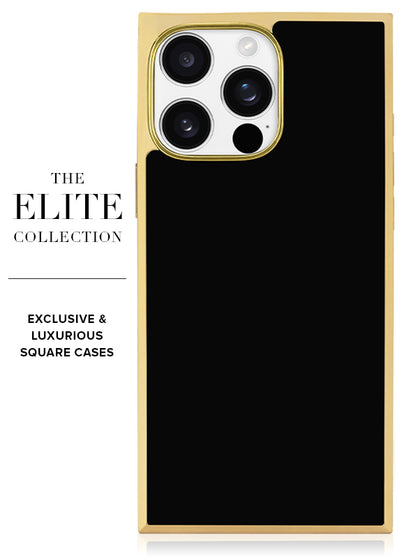 Gilded Onyx Elegance SQUARE iPhone Case #iPhone 16 Pro Max + MagSafe,iPhone 16 Pro + MagSafe