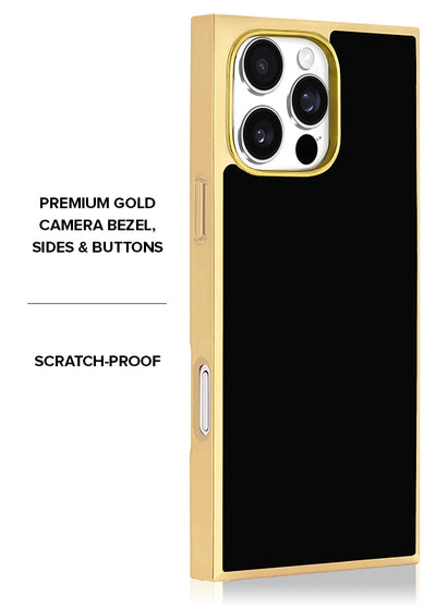Gilded Onyx Elegance SQUARE iPhone Case #iPhone 16 Pro Max + MagSafe,iPhone 16 Pro + MagSafe