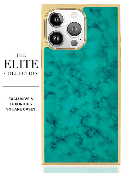 Gilded Turquoise SQUARE iPhone Case #iPhone 16 Pro Max + MagSafe,iPhone 16 Pro + MagSafe