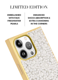 ["Gold", "Metallic", "Embellished", "Pearl", "SQUARE", "Phone", "Case", "#iPhone", "16", "Pro", "Max,iPhone", "16", "Pro"]