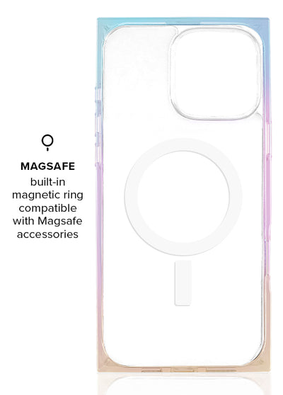 Iridescent Crystal Elegance SQUARE iPhone Case #iPhone 16 Pro Max + MagSafe,iPhone 16 Pro + MagSafe