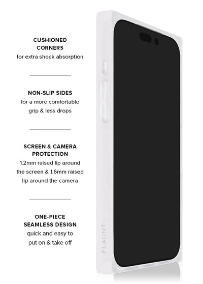 White Polka Dot SQUARE iPhone Case #iPhone 16 Pro Max + MagSafe,iPhone 16 Pro + MagSafe