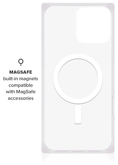 White Polka Dot SQUARE iPhone Case #iPhone 16 Pro Max + MagSafe,iPhone 16 Pro + MagSafe