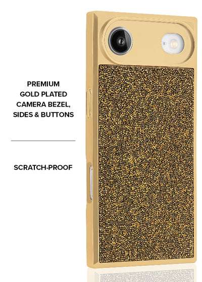Gold Crystal Elegance SQUARE iPhone Case #iPhone Air + MagSafe