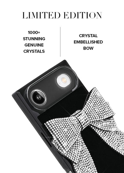 Black Velvet Bow Brilliance SQUARE iPhone Case #iPhone Air
