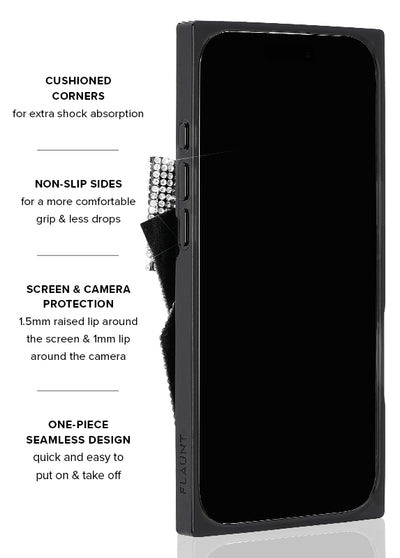 Black Velvet Bow Brilliance SQUARE iPhone Case #iPhone Air