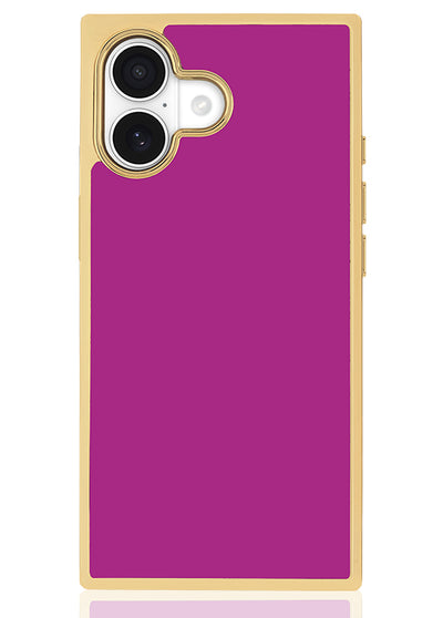Gilded Fuchsia SQUARE iPhone Case #iPhone 17 + MagSafe