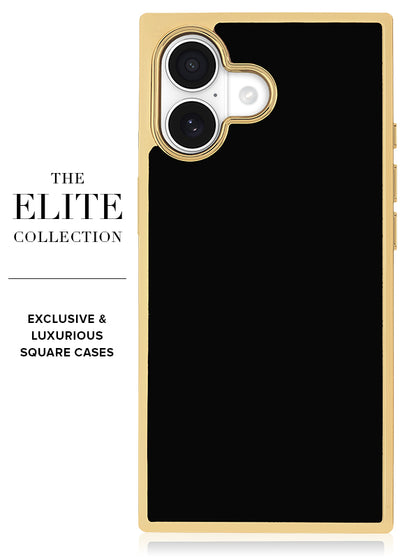 Gilded Onyx Elegance SQUARE iPhone Case #iPhone 17 + MagSafe