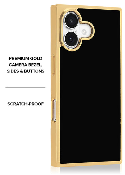 Gilded Onyx Elegance SQUARE iPhone Case #iPhone 17 + MagSafe