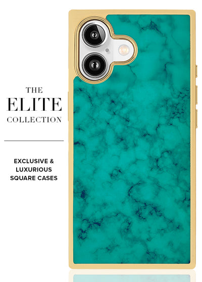 Gilded Turquoise SQUARE iPhone Case #iPhone 17 + MagSafe