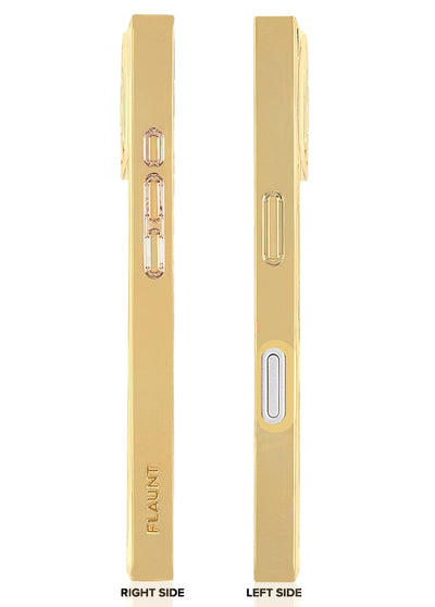 Gold Checkered Mother of Pearl SQUARE iPhone Case #iPhone 17 + MagSafe