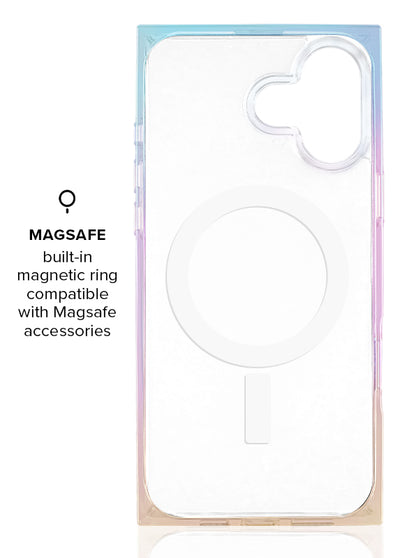 Iridescent Crystal Elegance SQUARE iPhone Case #iPhone 17 + MagSafe
