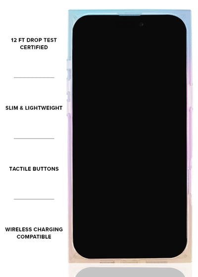 Iridescent Crystal Elegance SQUARE iPhone Case #iPhone 17 + MagSafe