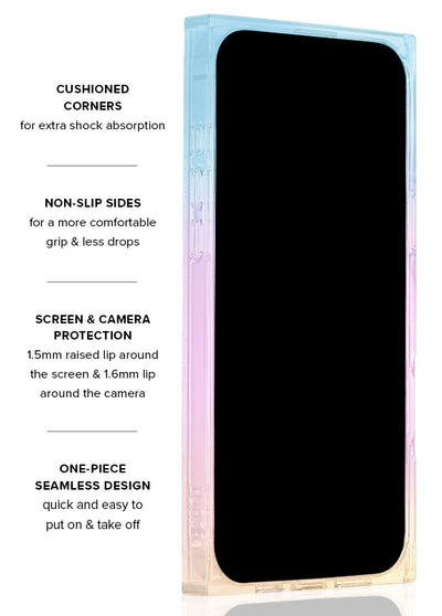 Iridescent Crystal Elegance SQUARE iPhone Case #iPhone 17 + MagSafe