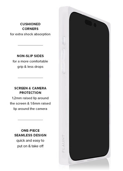 White Polka Dot SQUARE iPhone Case #iPhone 17 + MagSafe