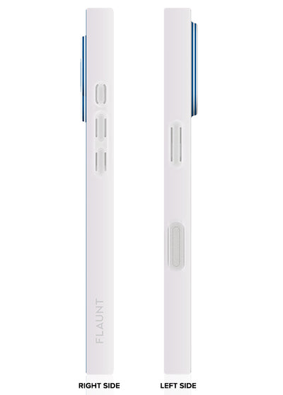 Blue &amp; White Oxford Stripe SQUARE iPhone Case #iPhone 17 + MagSafe