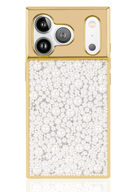 ["Gold", "Metallic", "Embellished", "Pearl", "SQUARE", "Phone", "Case", "#iPhone", "17", "Pro"]