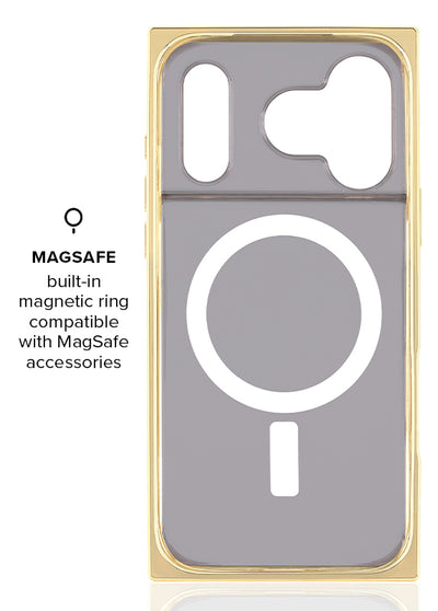 Gilded Turquoise SQUARE iPhone Case #iPhone 17 Pro + MagSafe