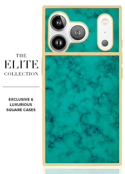 Gilded Turquoise SQUARE iPhone Case #iPhone 17 Pro + MagSafe