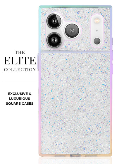 Iridescent Crystal Elegance SQUARE iPhone Case #iPhone 17 Pro + MagSafe