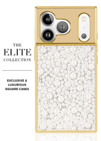["Gold", "Metallic", "Embellished", "Pearl", "SQUARE", "Phone", "Case", "#iPhone", "17", "Pro"]