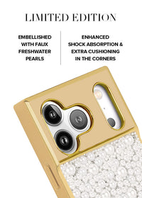 ["Gold", "Metallic", "Embellished", "Pearl", "SQUARE", "Phone", "Case", "#iPhone", "17", "Pro"]