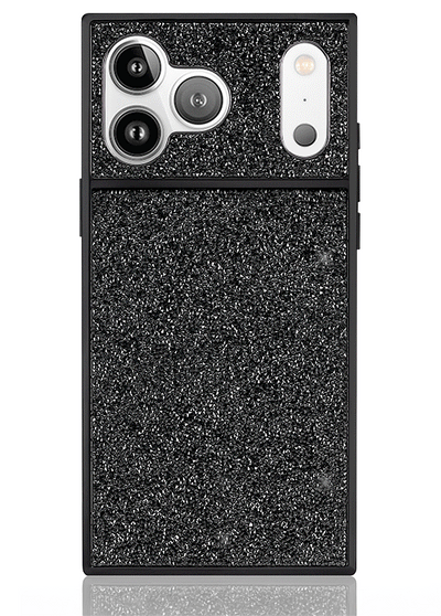 Black Crystal Elegance SQUARE iPhone Case #iPhone 17 Pro Max + MagSafe,iPhone 17 Pro + MagSafe