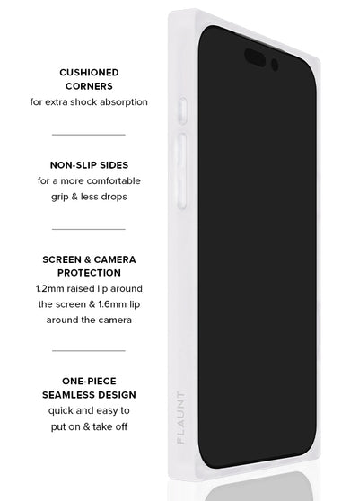 SQUARE® Blue & White Oxford Stripe iPhone Case