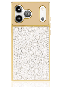 ["Gold", "Metallic", "Embellished", "Pearl", "SQUARE", "Phone", "Case", "#iPhone", "17", "Pro", "Max"]