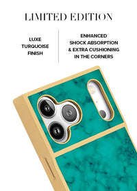 ["Gilded", "Turquoise", "SQUARE", "iPhone", "Case", "#iPhone", "17", "Pro", "Max", "+", "MagSafe"]
