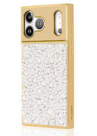 ["Gold", "Metallic", "Embellished", "Pearl", "SQUARE", "Phone", "Case", "#iPhone", "17", "Pro", "Max"]