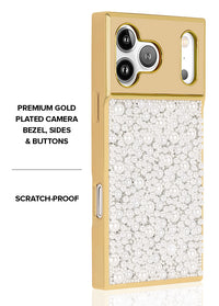 ["Gold", "Metallic", "Embellished", "Pearl", "SQUARE", "Phone", "Case", "#iPhone", "17", "Pro", "Max"]